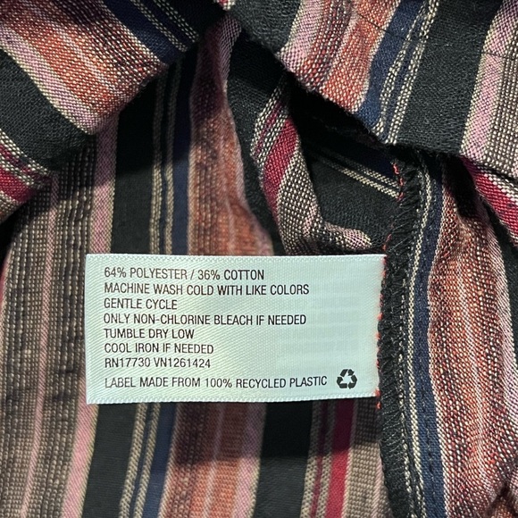 NWT UNIVERSAL THREAD CROP WIDE LEG JUMPSUIT SZ XS STRIPED FALL COLORS - Picture 4 of 8